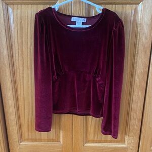 Velvet Wine Blouse